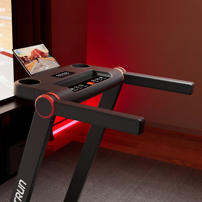 DeerRun A1 Pro Move+  6% Incline Foldable Treadmill——2025 Upgraded Chip & NFC Support | 350Lbs, 10mph Silver