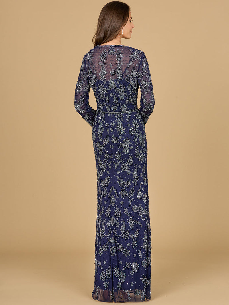 Sheath Gown with Long Sleeve Jacket