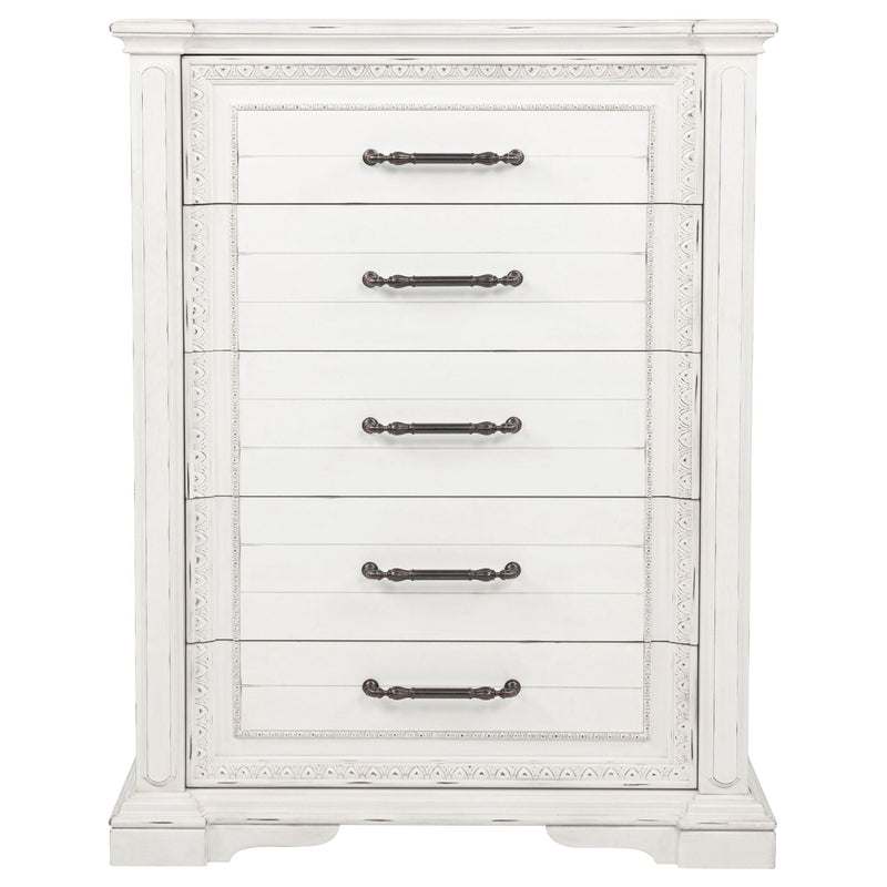 McKinney 5-drawer Bedroom Chest of Drawers Vintage White