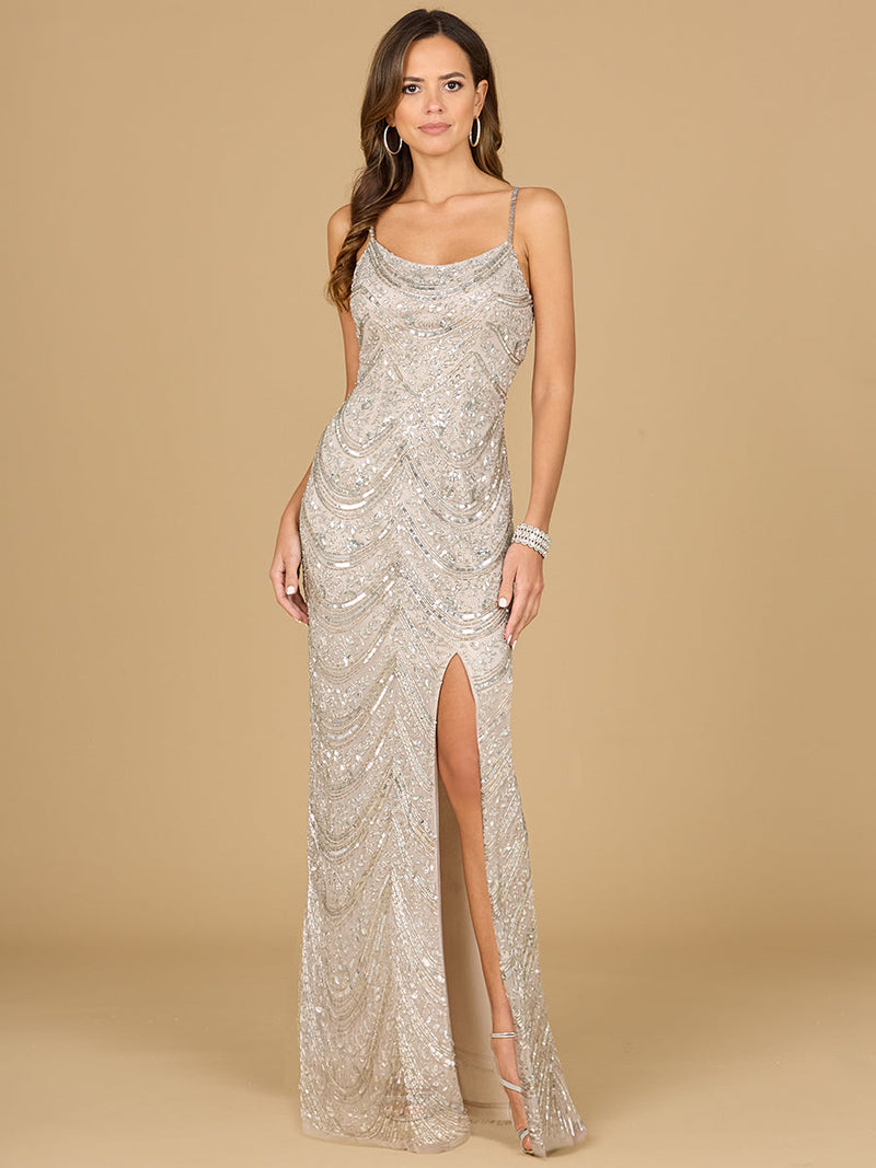 Scoop Neck Beaded Dress