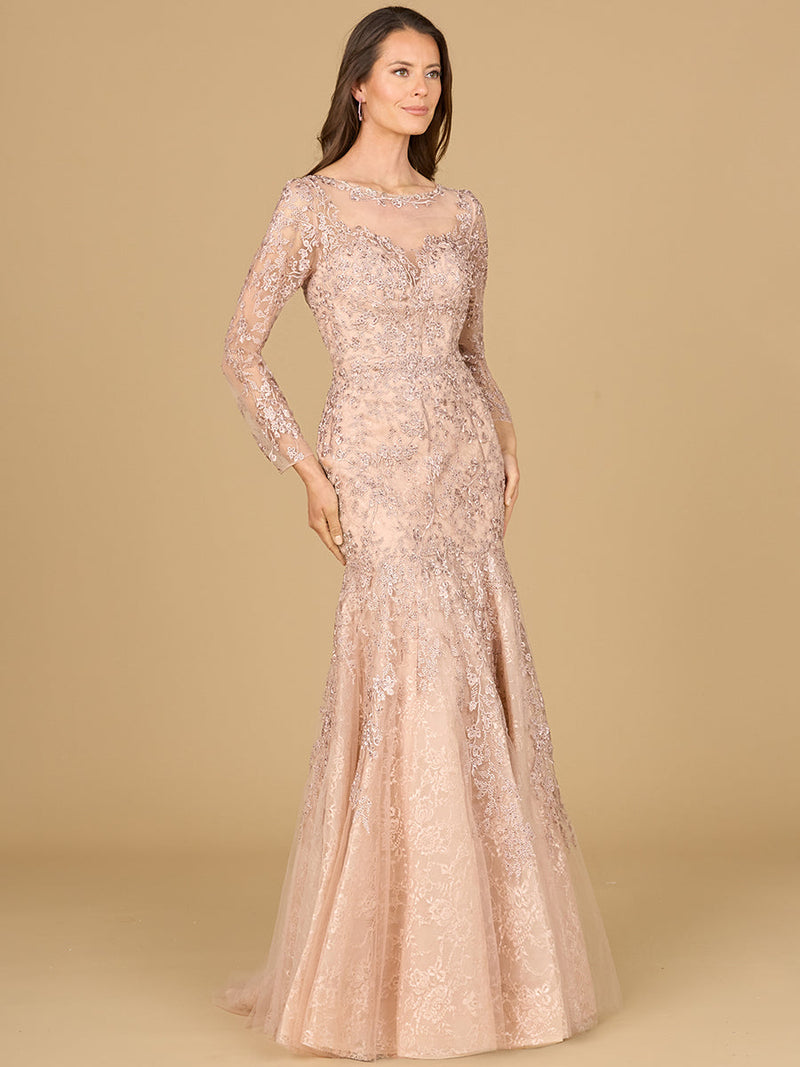 Long Sleeve, Mermaid Lace Gown