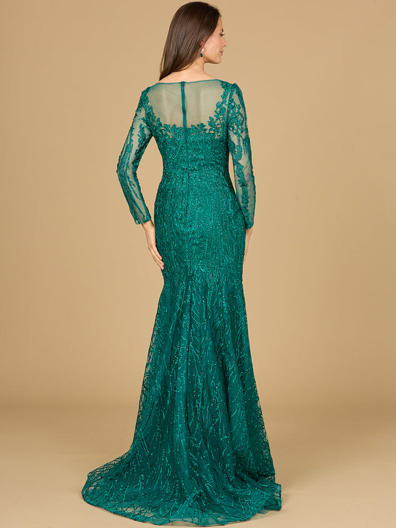 Mermaid, Long Sleeve Lace Gown