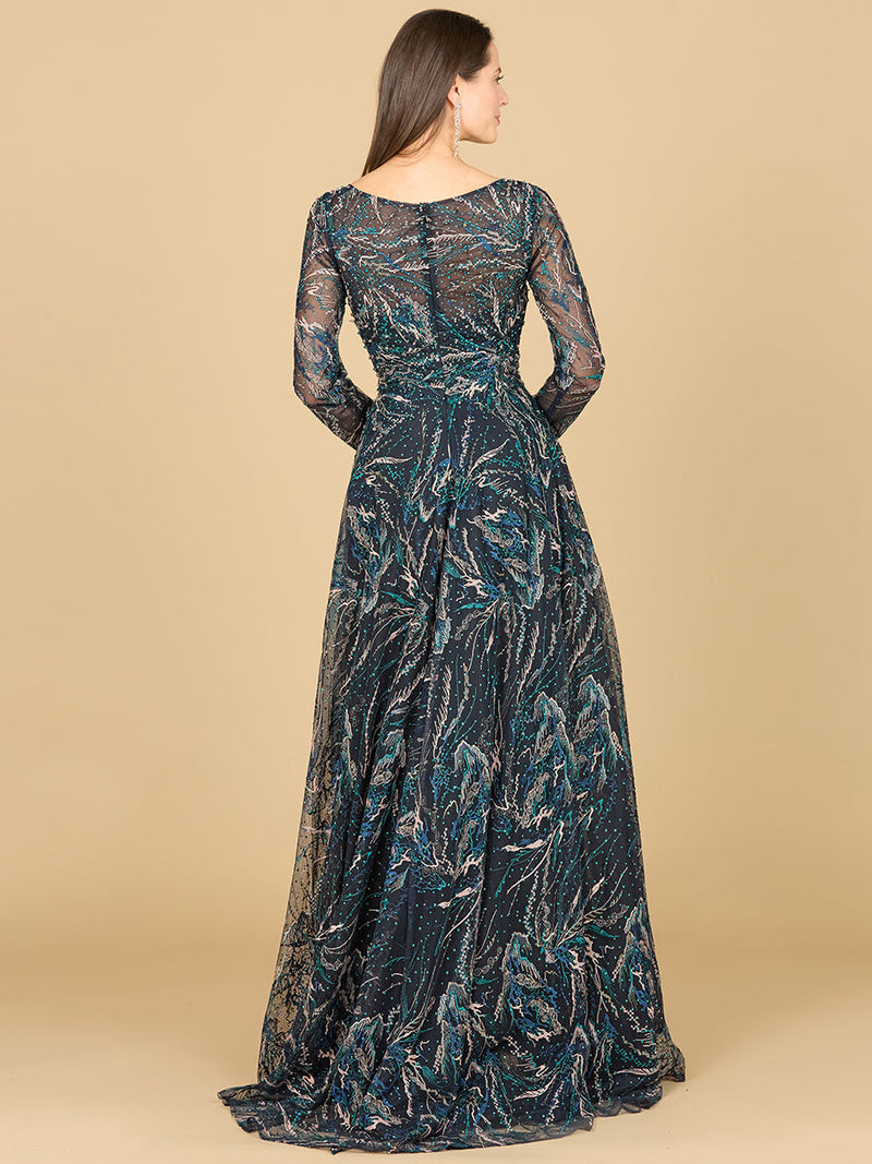 Lace Gown With Long Sleeves