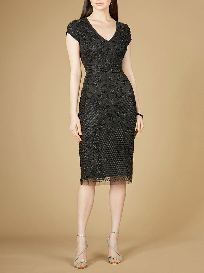 Cap Sleeve Midi Gown  - OUTLET