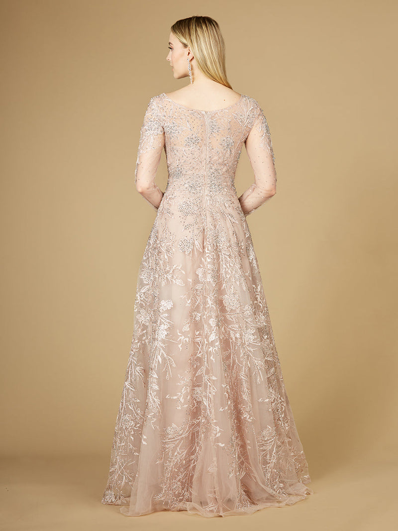 Long Sleeve High Neck Gown