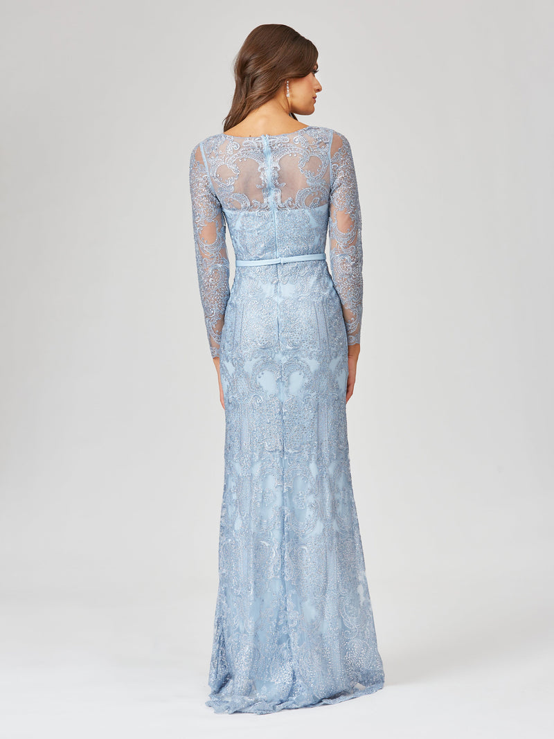 Long Sleeve Lace Mermaid Gown