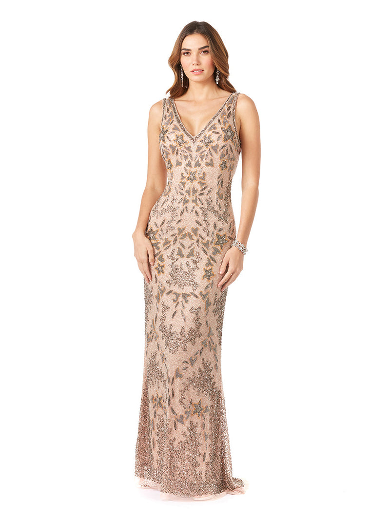 Lara 29530 - Stylish Cowl Draped Back Dress