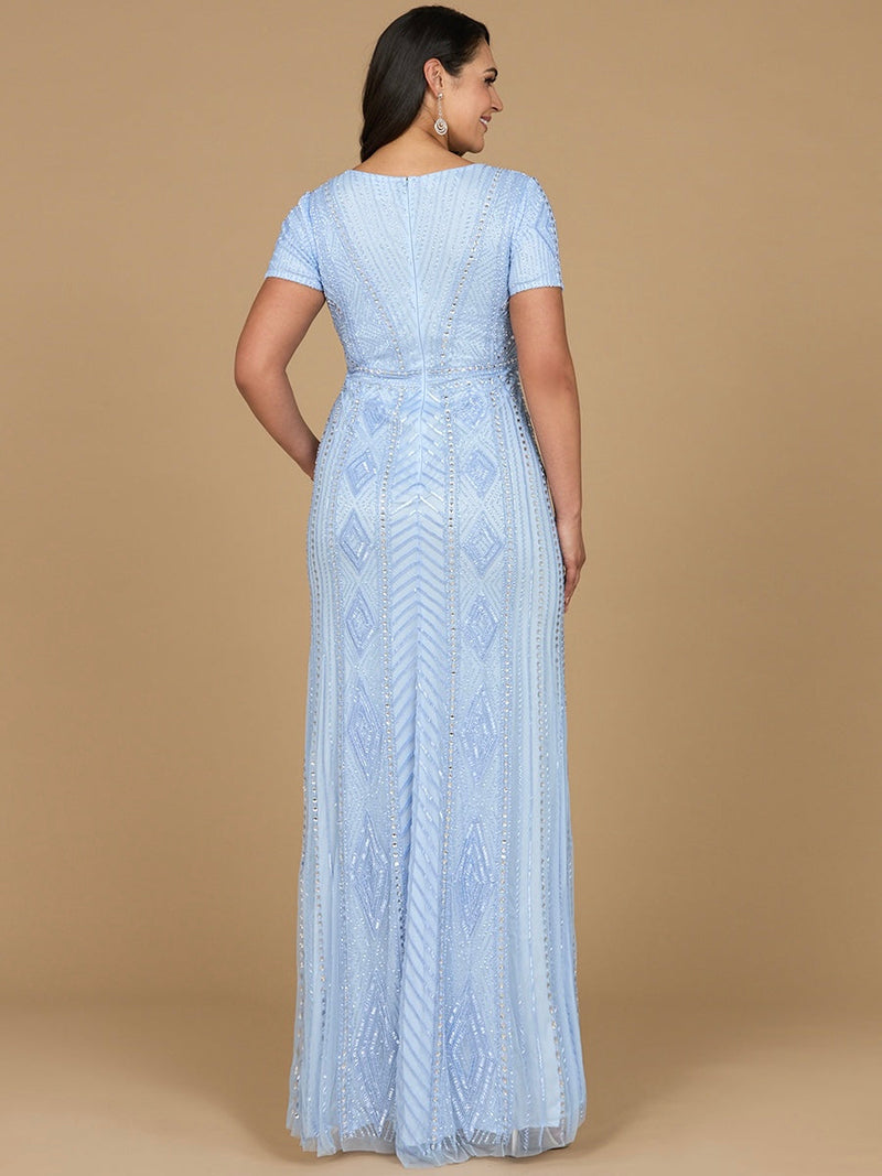 Lara 29606 - Closed Back, Cap Sleeve Dress