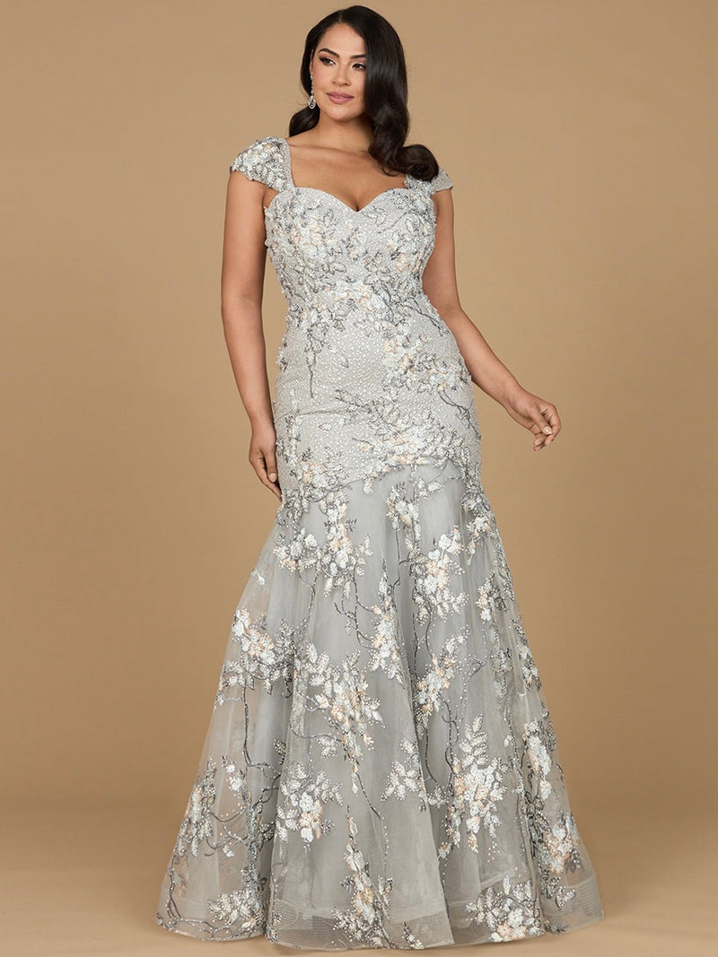 Lara 29642 - Cap Sleeve Mermaid Gown
