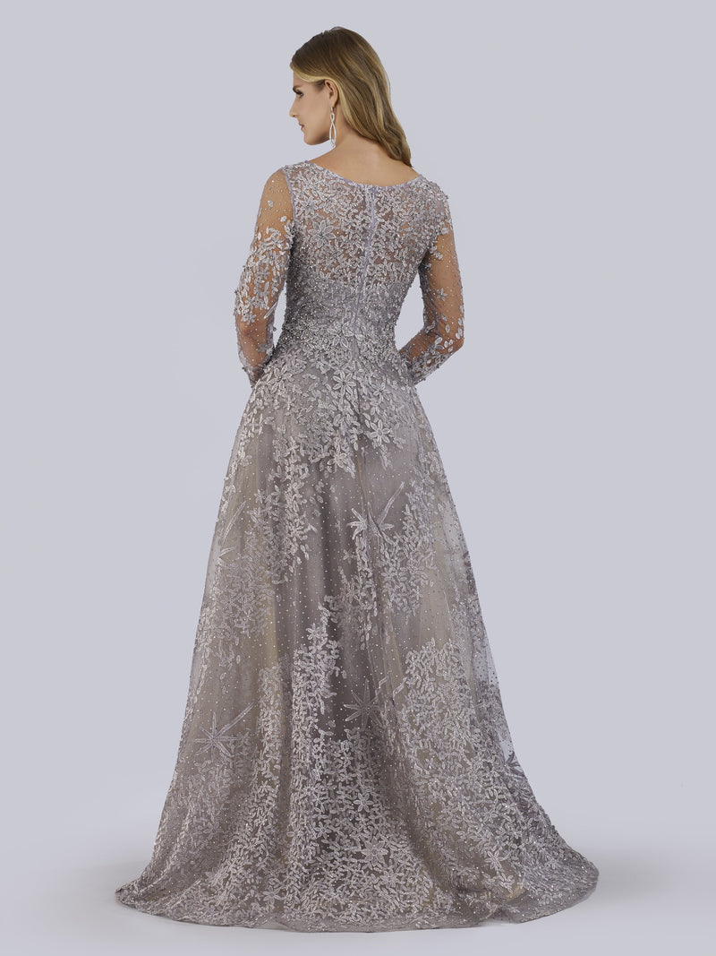 Lara 29759 - Long Sleeves Ballgown Fully Embellished