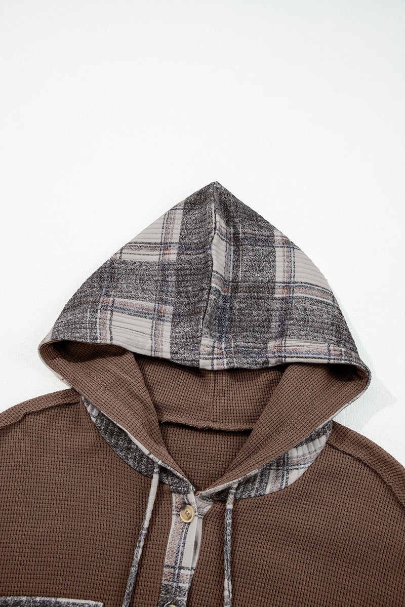 Marceline Down Drawstring Hooded Shacket