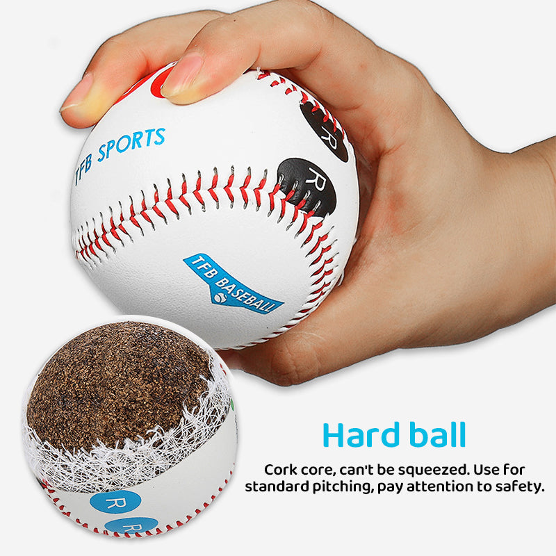 9 Inch Competition Training Baseball with Finger Placement Markers Games Practice Baseball Training Aid for Pitching