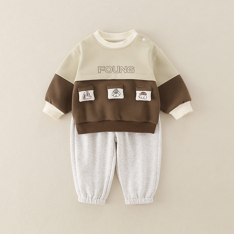 Pure Cotton Romper Set For Boys Cute Childrens Clothing Baby Boy Outfits