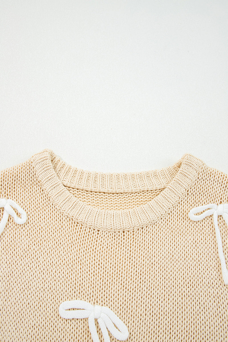 Giselle applique Cap Sleeve Sweater