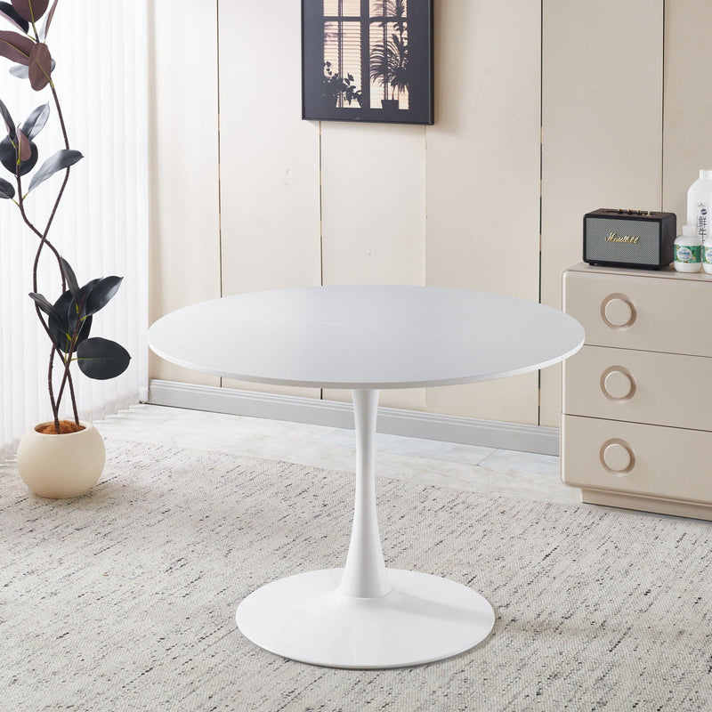 Mid-Century Tulip Dining Table With Round Top