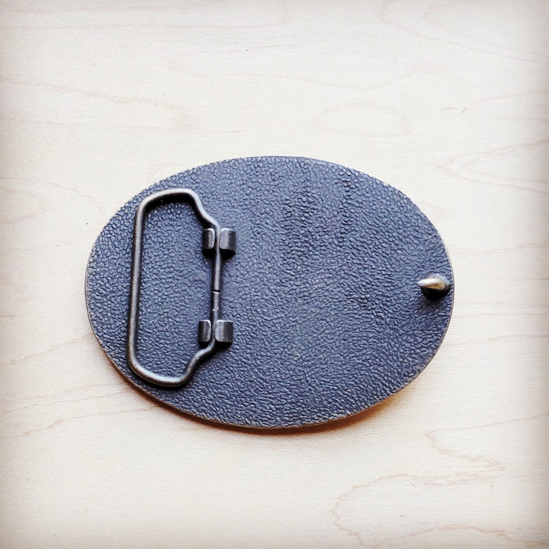 **Rope Edge Pastel Navajo Leather Belt Buckle 907h