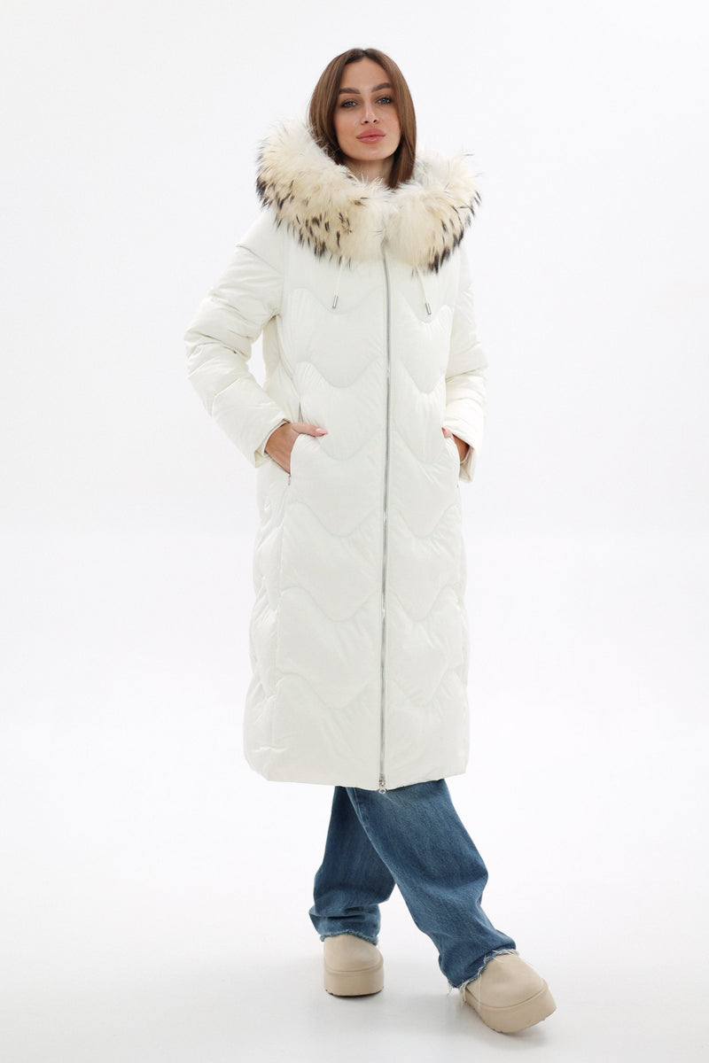 Genuine Fur Trim Down Fill Coat