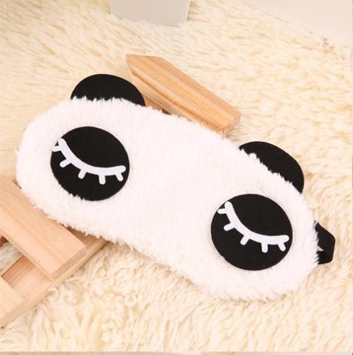 Cute Panda Sleeping Face Eye Mask: Blindfold Eyeshade Travel Sleep Aid
