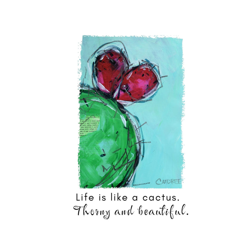 Dish Towel - "Life is like a cactus"