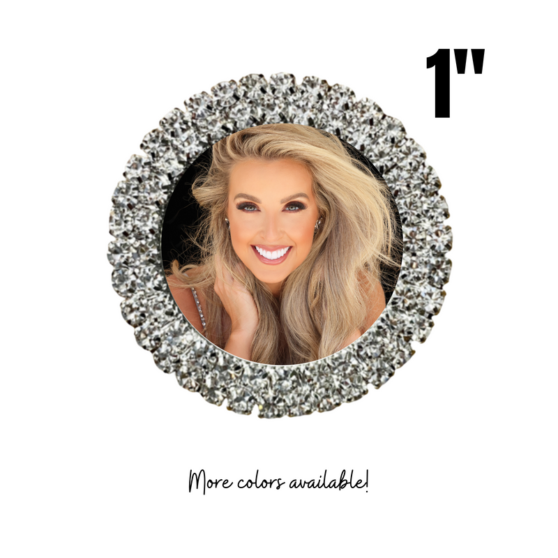 Double Stones 1" Custom | Magnetic Brooch Pin