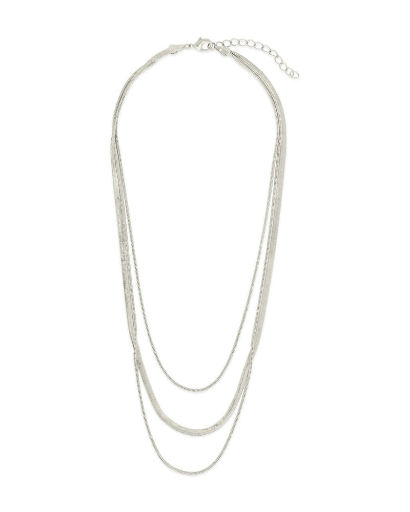 Everly Layered Herringbone Chain Necklace