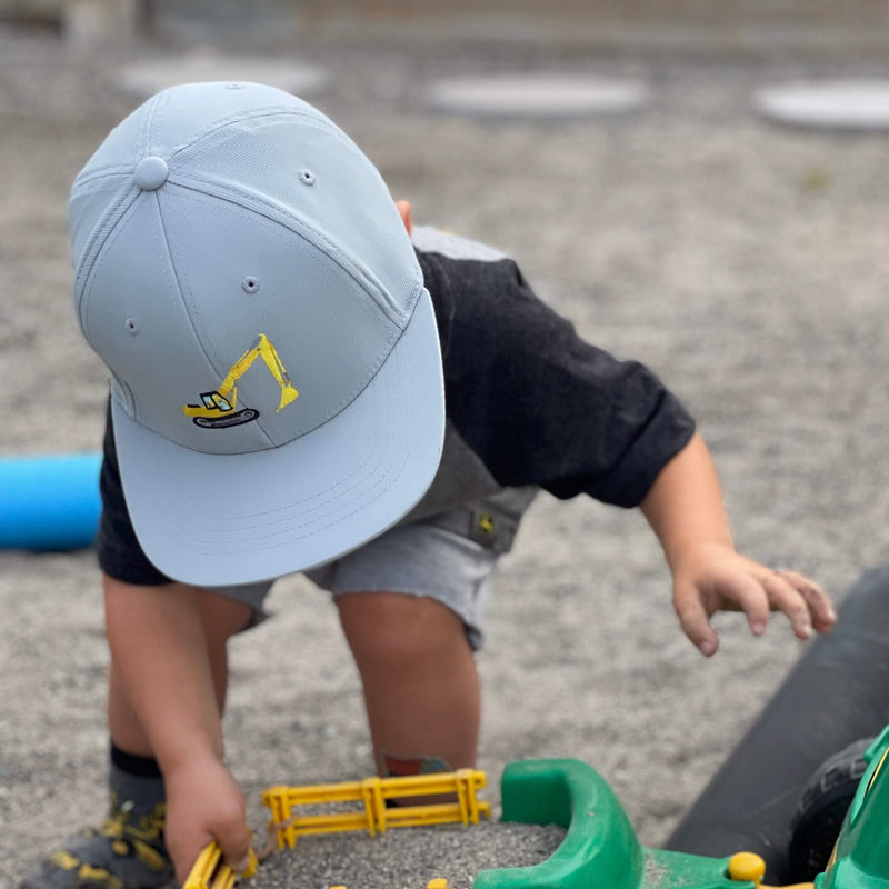 Excavator - Gray - Child Flat Brim Hat