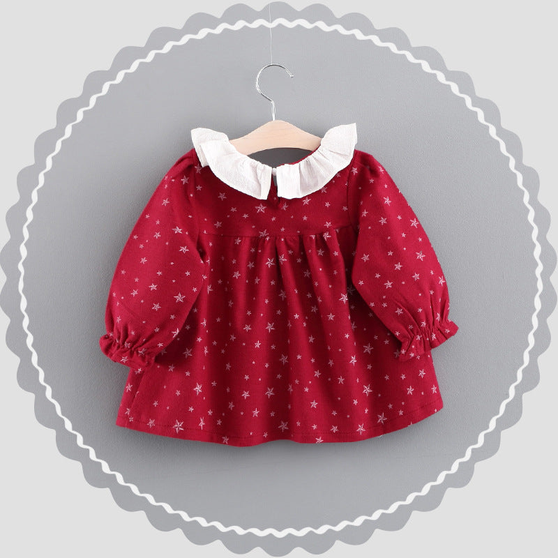 Modern Cotton Warm Winter Knitted Clothes Infant Toddler Top Dress For Girls Kids