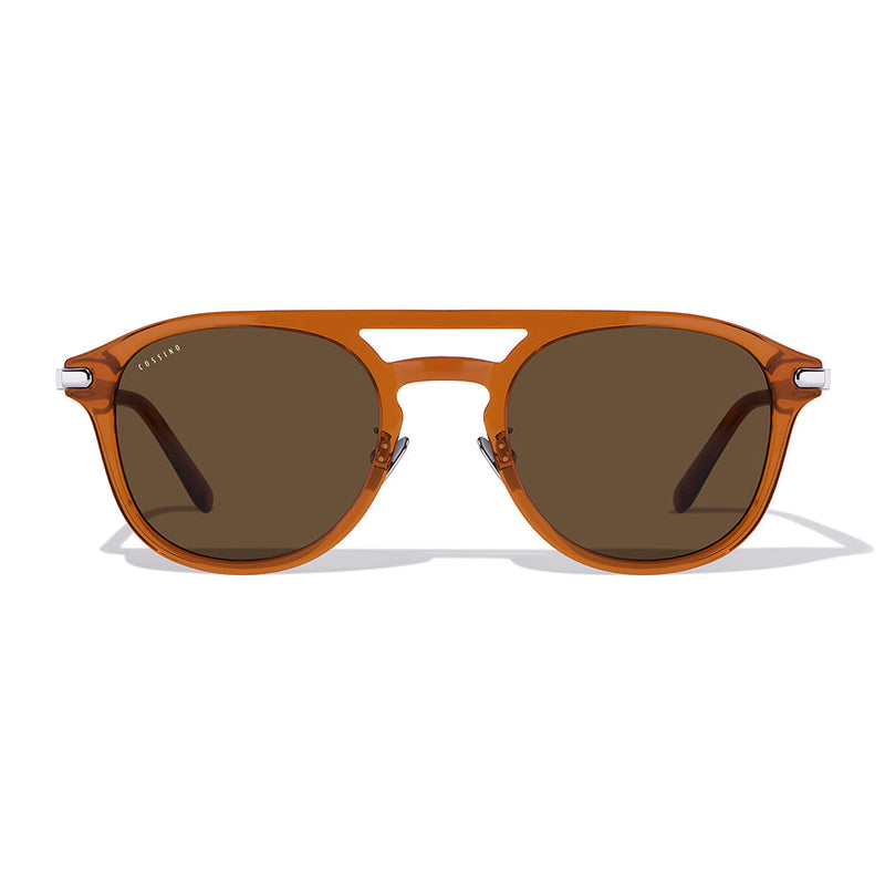Coast 50mm Double Bridge Sunglasses | Burnt Orange