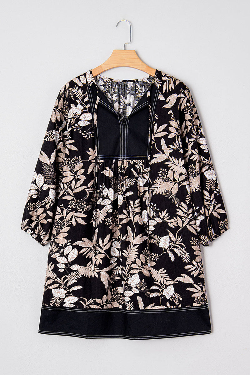 Zaria Print Loose Mini Dress