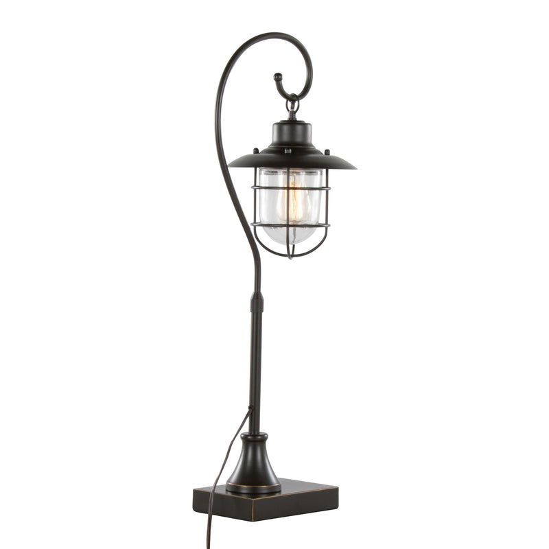 Landen 33" Contemporary Metal Task Lamp in Oil Rubbed Bronze - Set of 2