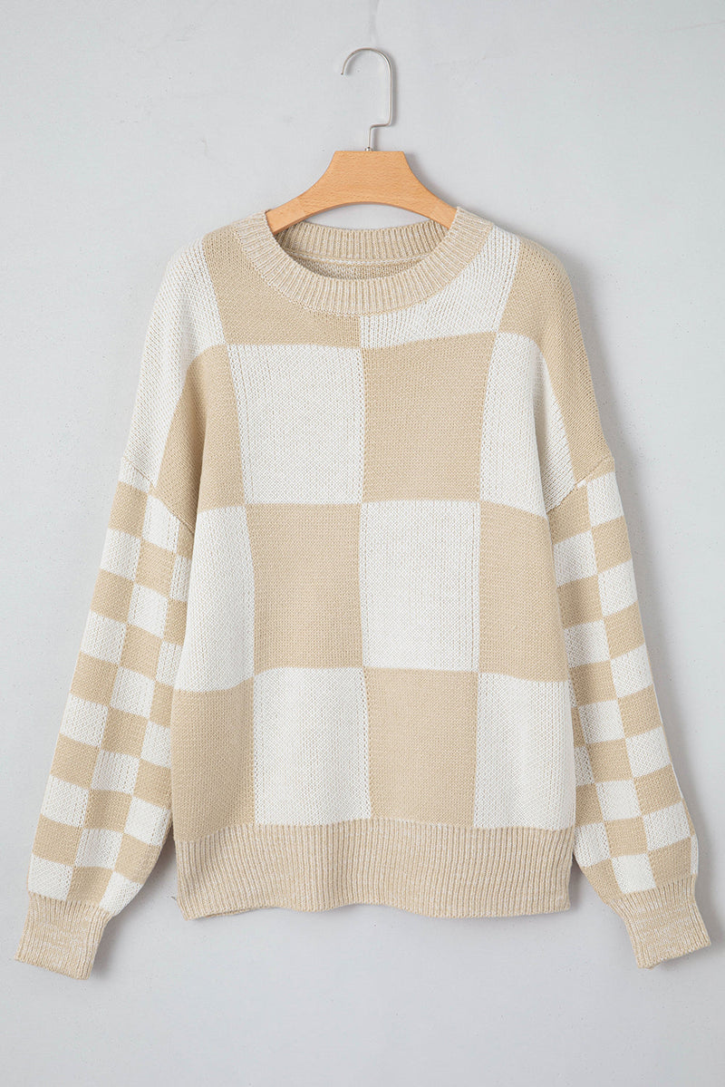Abigail Print Drop Shoulder Sweater