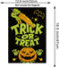 Halloween Garden Flag Trick or Treat Pumpkin Vertical Double Sided Glitter Flag for Holiday Yard Lawn Outdoor Decorations 12.5X18 Inch