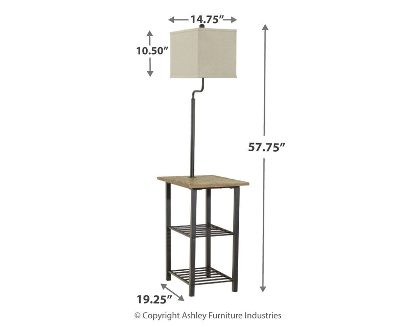 Shianne - Metal Tray Lamp  - Black