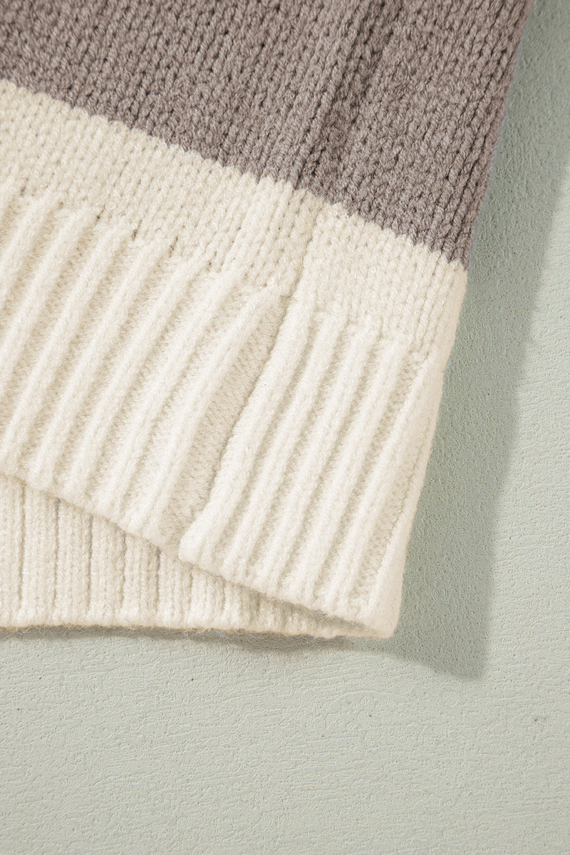 Livia Colorblock Loose Pullover Sweater