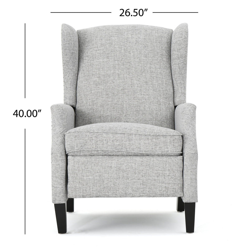 Westeros Wing Back Fabric Upholstered Recliner