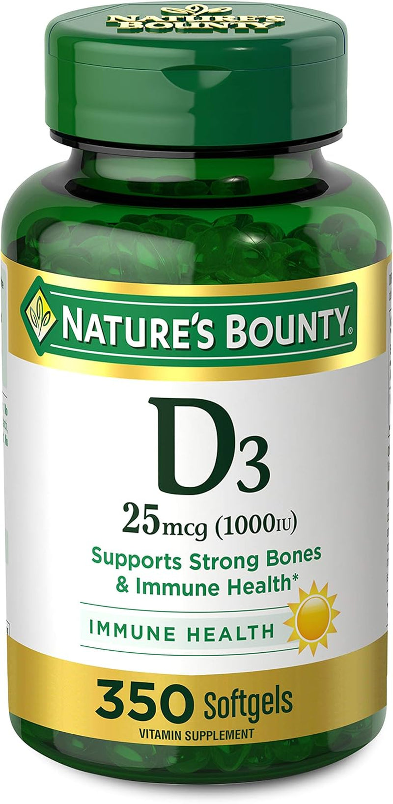 Vitamin D3 1000 IU Softgels, 350 Count