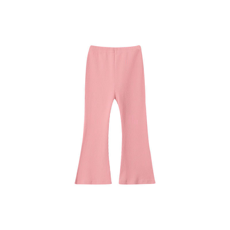 Versatile Casual And Stylish Solid-color Leggings For Little Girls