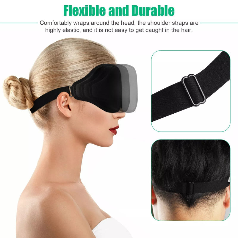 3D Silk Eye Mask – Padded Travel Sleep Mask