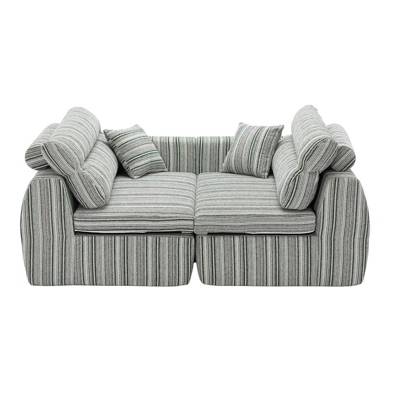 3 Seater, Couch With Throw Pillows For Living Room