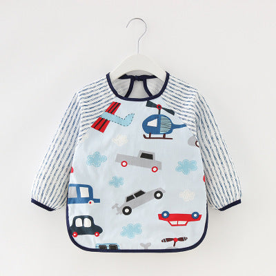 Baby Dinner Coverall Bib Spring And Autumn Long Sleeve Apron