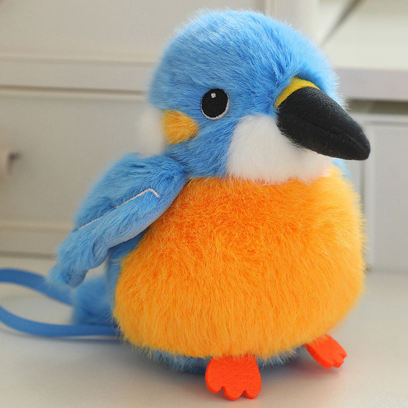 Cartoon Parrot Plush Toy Pendant For Girls Bags And Keychains