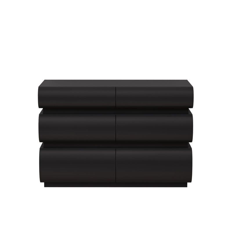 Minimalist Modern 6 Drawer Dresser, Handle Free Design With Wide Storage