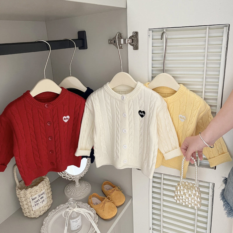 Twist-knit Cardigan Autumn Kids Clothing Outerwear