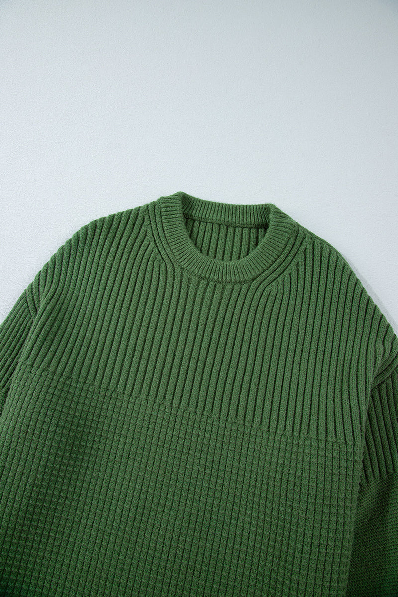 Julietta Mixed Textured Knitted Sweater