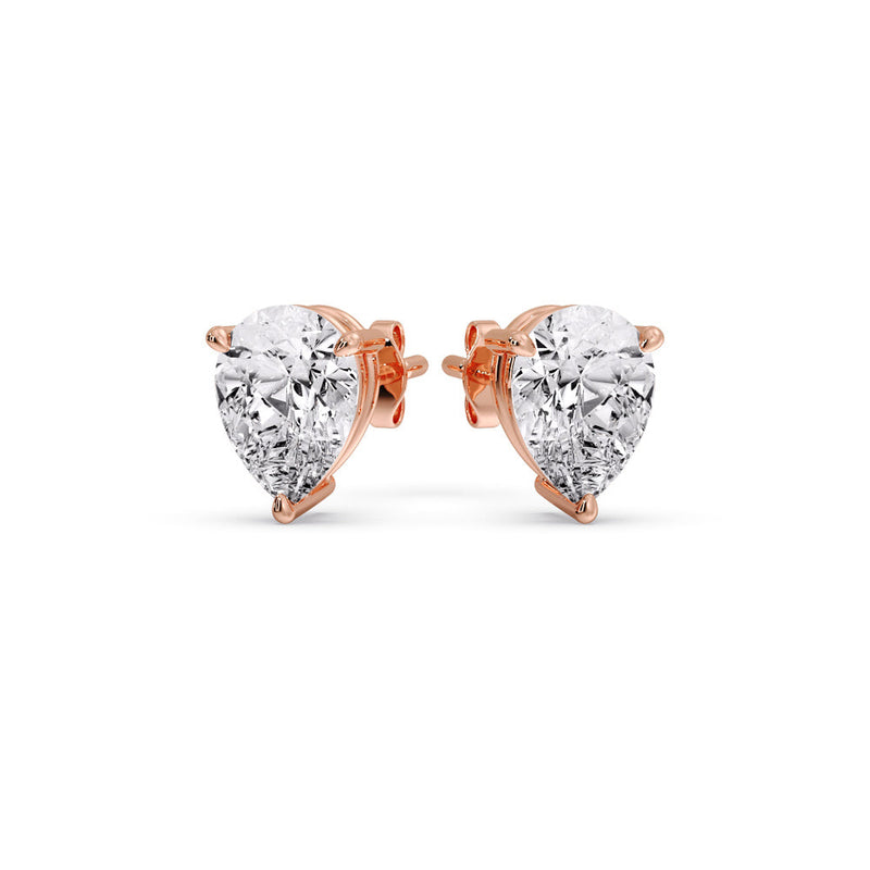 Three-Prong Pear Diamond Solitaire Stud Earrings (1.00ct - 10.00ct)