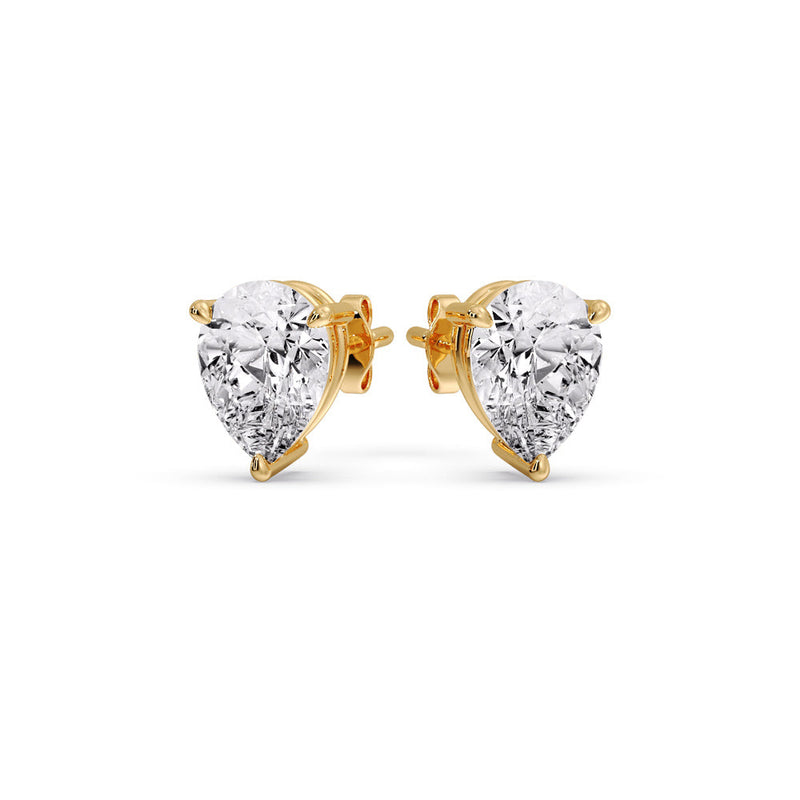 Three-Prong Pear Diamond Solitaire Stud Earrings (1.00ct - 10.00ct)