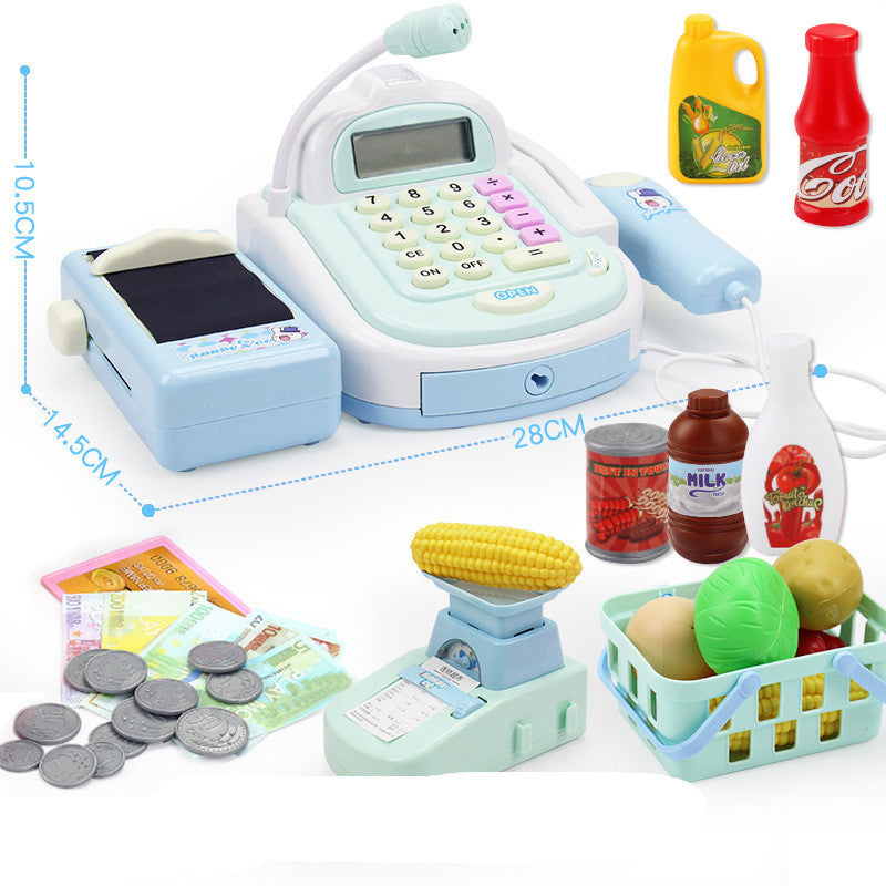 Simulation supermarket cash register set