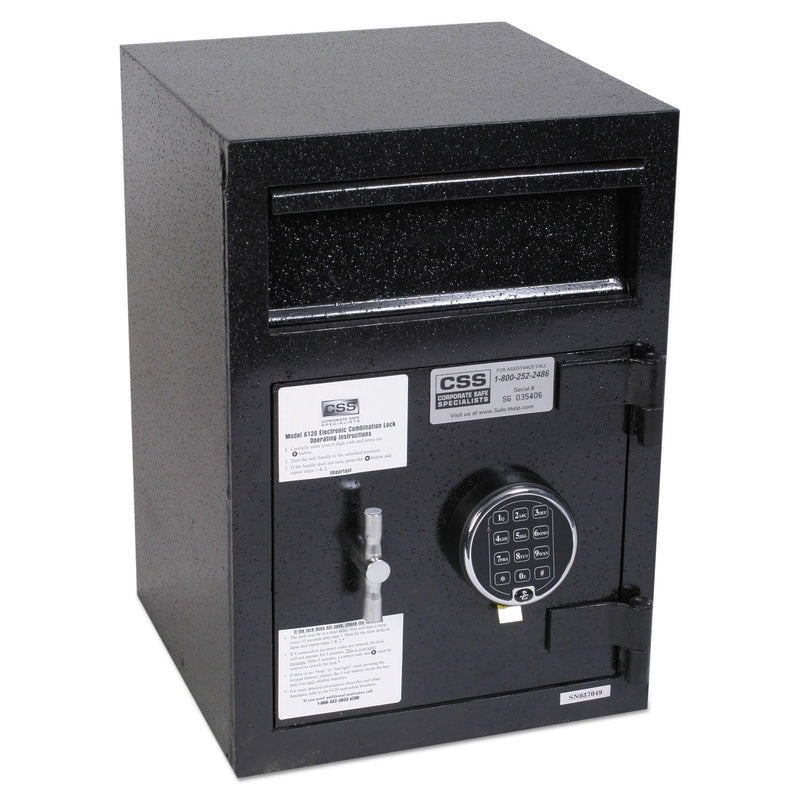 FireKing Depository Security Safe, 0.95 cu ft, 14 x 15.5 x 20, Black