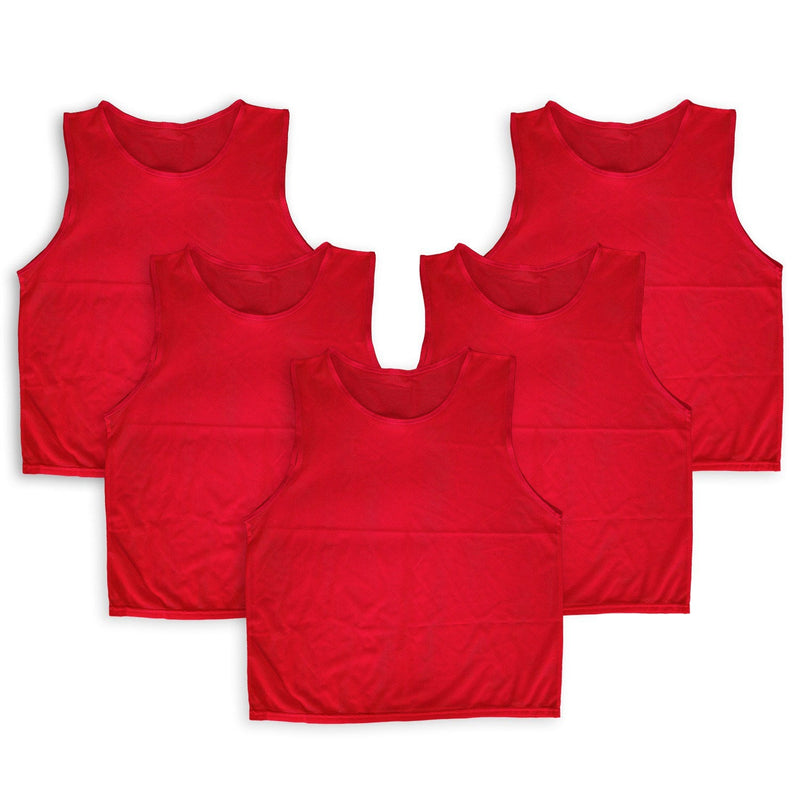 5Pcs Mesh Scrimmage Vests Soccer Basketball Team Training Pinnies Jerseys Shirt Adult Plus Size
