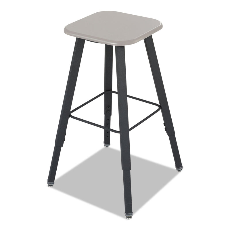 Safco AlphaBetter Adjustable-Height Student Stool, Backless, Supports Up to 250 lb, 35.5" Seat Height, Black